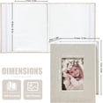 thumbnail image 2 of Beige Linen 4×6 Insert Photo Album, 100-Page Single-Pocket Picture Organizer for Home Display & Memory Storage, 2 of 6
