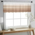 thumbnail image 2 of Brown White Ombre Valance Curtains for Kitchen/Living Room/Bathroom/Bedroom Window, Rod Pocket Small Topper Half Short Window Curtains Voile Sheer Scarf, Vintage Farmhouse Abstract Striped 42"x18", 2 of 8