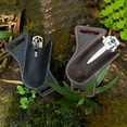 thumbnail image 2 of Ladaidra Brown fhgksm PU Leather Folding Cutter Sheath Belt Pouches Pocket Tool Storage Case, 2 of 7