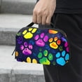 thumbnail image 2 of Dog Paw Print Oxford Fabric Digital Pouch for Electronic Devices, Waterproof Travel Case for Cell Phone Charger, Hard Drive, and Cords - 5.9x9.44x3.14 inches, 2 of 6