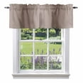 thumbnail image 2 of Mocha Brown Gradient Window Valance for Kitchen, Abstract Texture Modern Simple Rod Pocket Short Curtain for Small Windows, Light Filtering Decorative Valance, 54 x 18 Inch, 1 Panel, 2 of 9