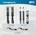 thumbnail image 3 of BFO Coilovers for Ford Mustang 1994-2004 Base/GT SN95, Height Adjustable Coilovers Suspension Kit, Preset Damping Shock Absorber Struts, Lowering Kit Black, 3 of 9