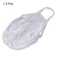 thumbnail image 3 of Uxcell Cotton Mesh Bag, 15x13.8" Reusable Mesh Net String Grocery Bags Organizer Gray 2Pcs, 3 of 6