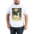 thumbnail image 5 of Basic Oversize Tees For WomenDeer Loose Boyfriend Shirts Casual Blouse round neck, 5 of 5