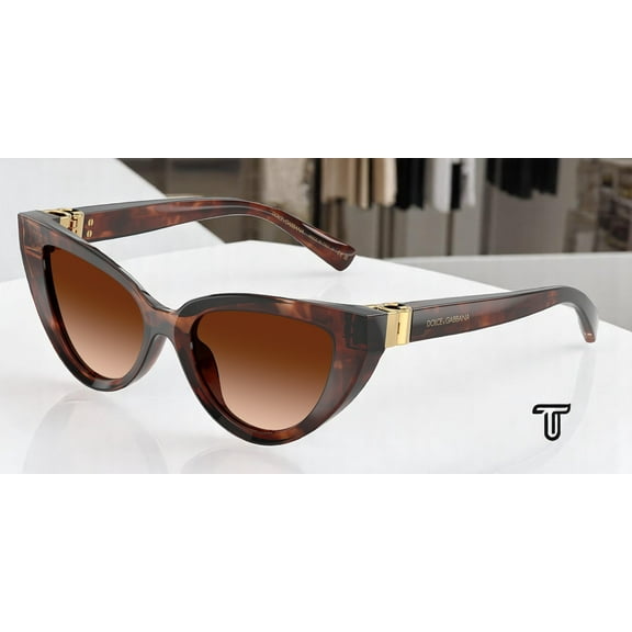 DOLCE N GABBANA DG4497 322274 Dark Red Havana Brown Grad 52mm Women's Sunglasses