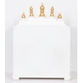 thumbnail image 2 of Wooden Temple For Home White / Beautiful Handcrafted Rajisthani Mandir For Home And Office / Wall Hanging And Table Top Mandir / Pooja Ghar, 2 of 5