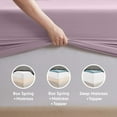 thumbnail image 6 of LammaLoe Extra Deep Pocket Twin Sheets set, Fits 18"-24" Mattress, 4 Piece Soft Microfiber Bed Sheet Sets, Dusty Purple, 6 of 8