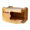 thumbnail image 2 of Cachette pour Griffoir de Chat, Maison à Griffoirs pour Chat à Double Couche Gain de Place Résistante aux Égratignures Multifonction avec 2 Coussinets à Griffer pour la Maison Ouverture pour Tête de Chat, Grand Ouverture, 2 of 8