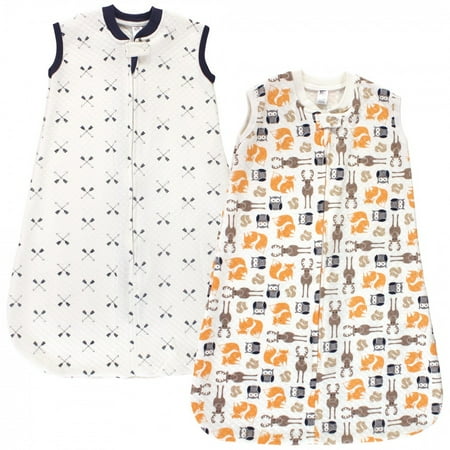 UPC: 0660168160123 | Hudson Baby Infant Boy Premium Quilted Sleeveless Sleeping Bag and Wearable Blanket Boy Forest 12-18 Months