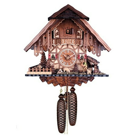 River City Clocks 838-14 Eight Day Cuckoo Clock with Sheep Herder