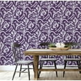 thumbnail image 5 of S4Sassy Peel & Stick Vinyl Wallpaper, Floral Wall Paper Contact Paper Waterproof- Purple, 25"x240", Textured Finish, Removable Asian Style Covering for Home Decor in Bedrooms & Living Areas, 5 of 9