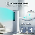 thumbnail image 4 of Hisense 8,000 BTU Portable Air Conditioner 350 sq ft. Extended Reach Cooling, Built-in Twin Hoses, Inverter Technology, Self-Evaporation System, All-Season Comfort, ConnectLife App (WAPI0825UW1D), 4 of 15