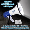 thumbnail image 5 of Pyle Compact Portable PA Megaphone Speaker - 50W Handheld Bullhorn W/ LED Flashlight, Alarm Siren, 5 of 6
