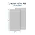 thumbnail image 2 of WelHome 2 Piece EVERYDAY USE 100% Cotton Bathroom Towels Set, 450 GSM, 2 Bath towels 27" x 54", Soft Lightweight, Hotels, Spa and Gym – High Rise, 2 of 9