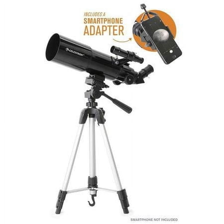Celestron Travel Scope 80, Portable 80mm Refractor Telescope with Smartphone Adapter