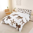 thumbnail image 3 of Erosebridal Brown Bow-Tie Duvet Cover Set for Princess Girls, Dreamy Ribbon Bedding Full, Reversible, 1 Duvet Cover and 2 Pillowcases (No Comforter), 3 of 5