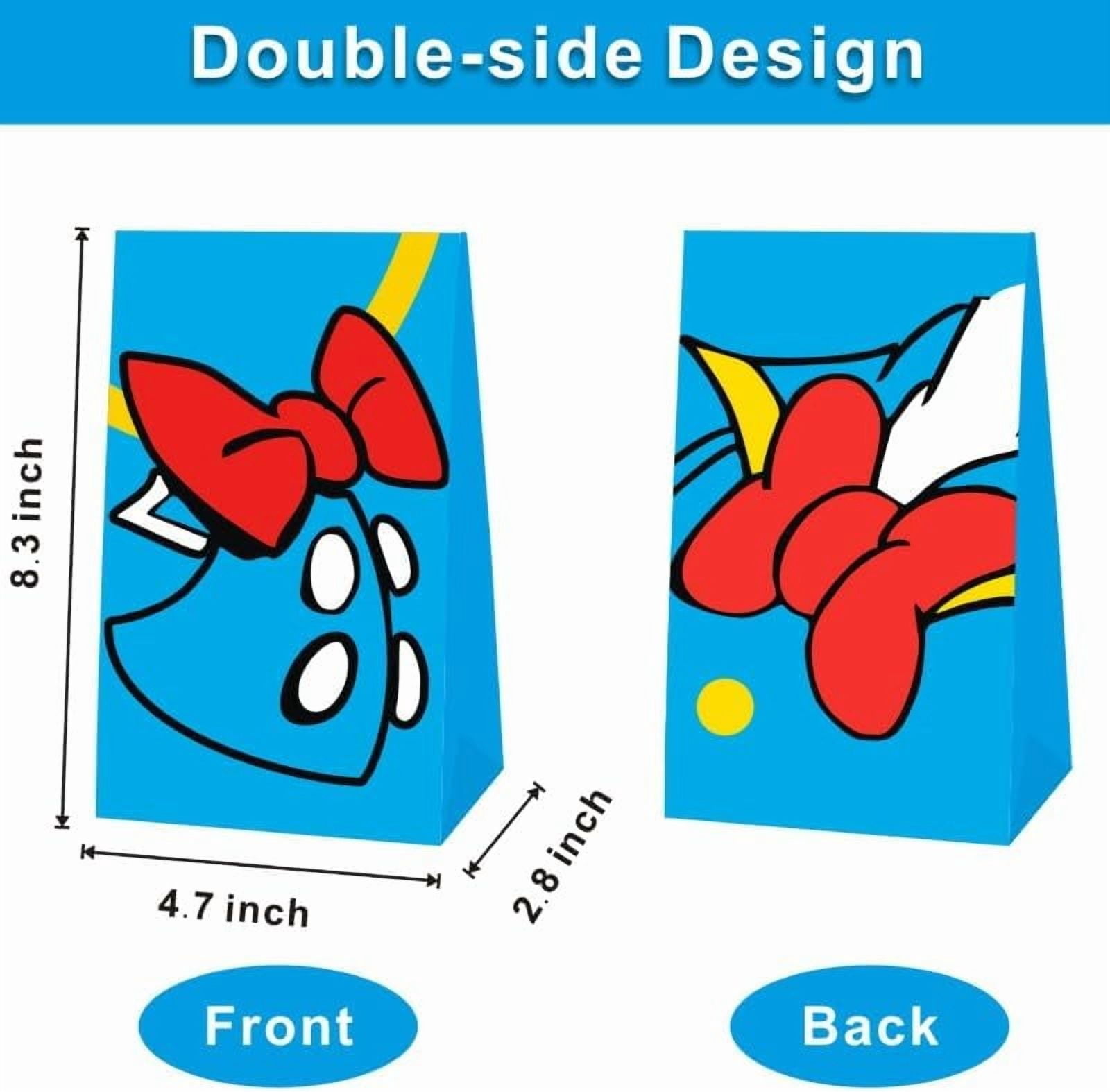 YAHAFEPY Duck Goodie Gift Handle Bag 20PCS , Blue Red Baby Shower Birthday Gender Reveal Party Paper Take Out Treat Candy Bags for Baby Boy Birthday Decorations