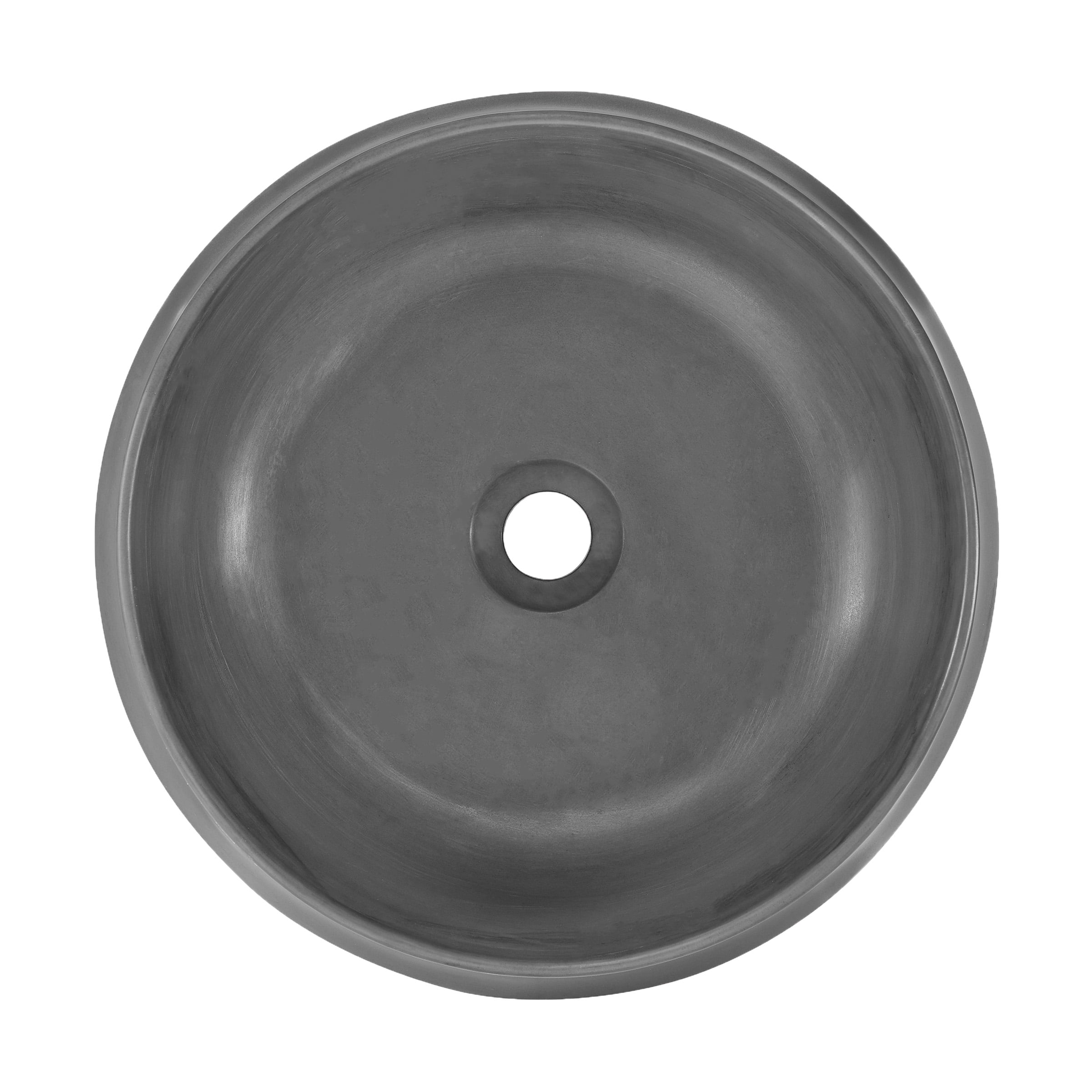 Thun 17.5” Round Concrete Vessel Bathroom Sink in Dark Grey