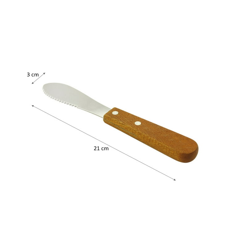 Spreader Butter Spatula Cutter Cheese Cream Condiment Serrated Straight  Icing Smoother Sandwich Rubber Handle 