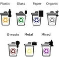 thumbnail image 2 of Recycle Bin Vinyl Decal Labels Design #3 Adhesive Recycling Stickers Trash Can Emblem (5" x 5", Pink), 2 of 4