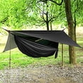 thumbnail image 5 of YCD Ensemble de Hamac de Camping Portable, Hamac Double Simple, Filet Anti-Insectes, Bâche de Pluie, Hamac en Tissu Parachute Haute Résistance, Sac à Dos Randonnée Activités Extérieures, Noir, 5 of 5