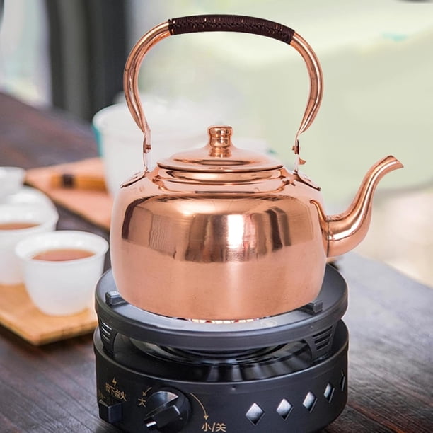 Tea Kettle Copper Kettle with Ergonomic Handle Retro Copper