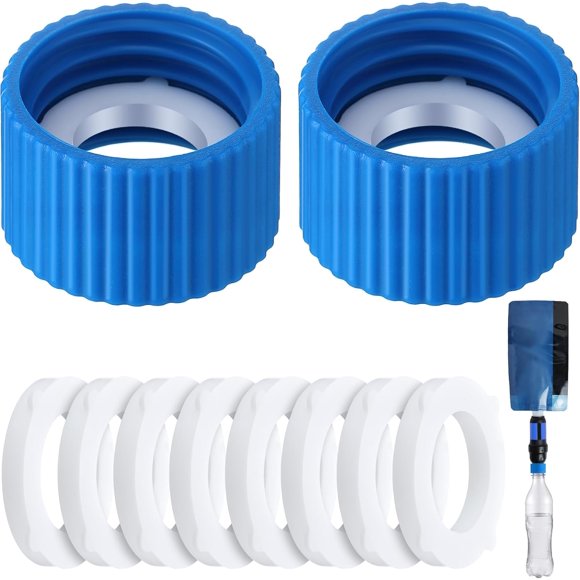 Water Filter Coupling Kit, Compatible with Sawyer Squeeze Water Filters and 28mm Standard Plastic Bottles, Filtration Cleaning Couplings with Gasket Seals for Hiking Camping