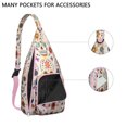 thumbnail image 3 of Horror Skeleton Sling Backpack - Gothic Skull with Snake & Moon Print Crossbody Bag, Multi-Pocket Anti-Theft Design, 3 of 4