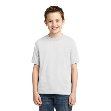 Napoli Away Shirt - Jerzees Big Boys Rib Collar Tear Away Label T-Shirt