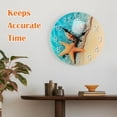 thumbnail image 3 of 12 Inch Glass Wall Clock - Shell, 3 of 4