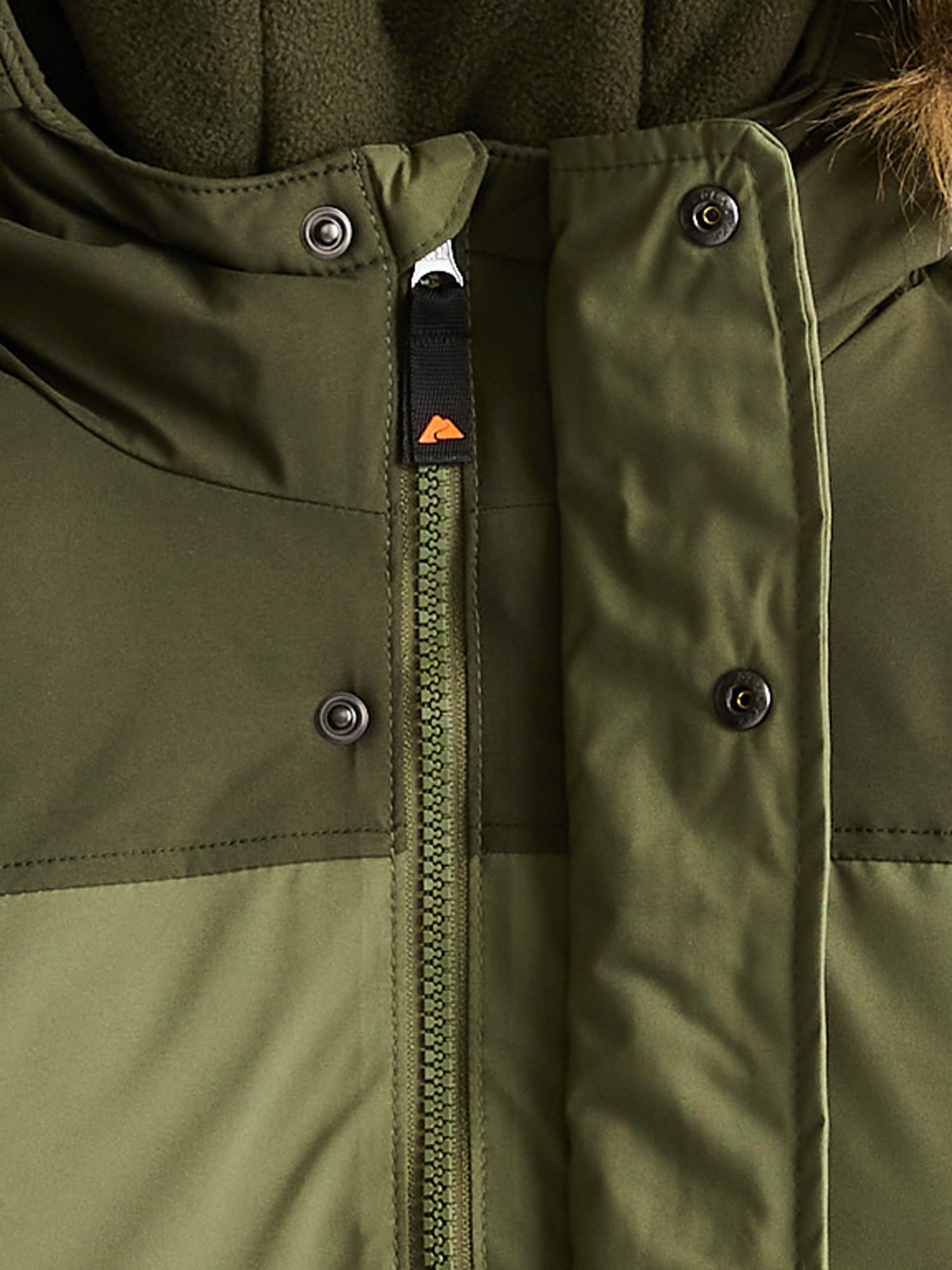 Ozark Trail Boys' Parka Jacket with Faux Fur Hood, Sizes 4-18