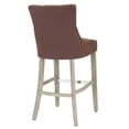 thumbnail image 5 of WestinTrends Hayes 29" Upholstered Wood Bar Stool with Tufted Back, Antique Gray/Brown, 5 of 10