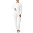 thumbnail image 5 of Fruit of the Loom Women's & Women's Plus Stretch Fleece Thermal Top and Bottom Set, 5 of 16