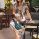 thumbnail image 3 of Balery Playful Cat Vestidos sueltos de manga corta para mujer, vestidos de verano 2025, vestidos casuales de corte A con vuelo., 3 of 6