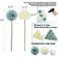 thumbnail image 2 of 20Pcs Artificial Fake Flower Plants Silk Chrysanthemum Ball Hydrangea Arrangements Wedding Bouquets Decor Home Kitchen Garden Party Table Floral centerpieces DIY (White&Blue,20Pcs), 2 of 5