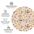 thumbnail image 3 of Lsque UAE Travel1 Pattern 4" Drink Coasters Set of 4, PVC Leather Absorbent Coasters, Table Coaster Set Decorative Coffee Cup Coasters Housewarming Gift -Round Shape, 3 of 6