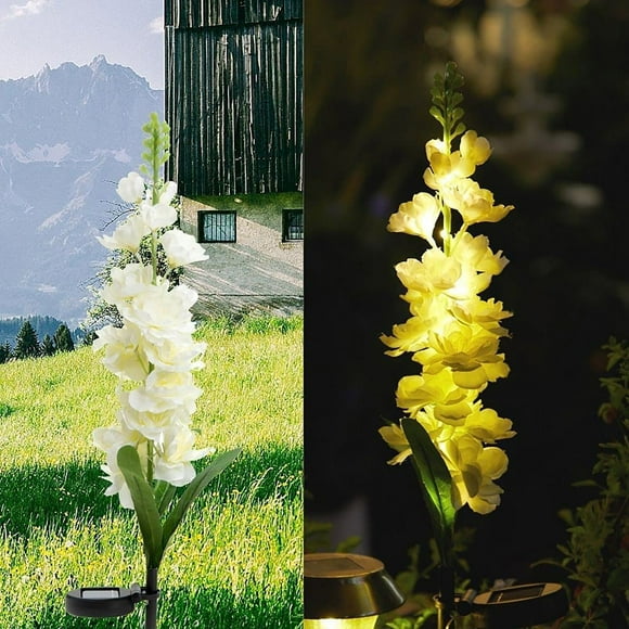 tumgatte Solar Sunflower Sun Flower Simulation Hyacinth Floor Lamp Outdoor Garden Lamp Clearance