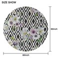 thumbnail image 6 of Pioneer Flower Floral Print Pattern Round Tablecloth 60"x60",Wrinkle Wipeable Table Cloth for Kitchen Dining Room Picnic Patio Party, 6 of 6