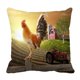 thumbnail image 1 of Funda de almohada ABPHQTO Gallo Posado Granja Valla Poste Amanecer 40x40 cm, 1 of 1
