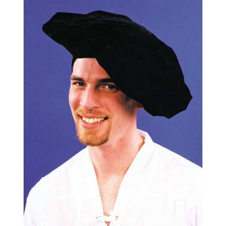 Black Renaissance Hat Adult Halloween Accessory