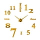 thumbnail image 2 of Reloj de pared moderno, reloj digital, adhesivo decorativo, sin marco, acrílico, silencioso, bricolaje oro pequeño, 2 of 9