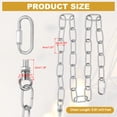 thumbnail image 2 of Uxcell 3 Ft Light Fixture Chain, 2 Set Lighting Chain with Quick Link Connectors Up to 110 lbs Silver Tone, 2 of 7