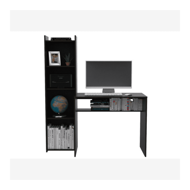 Escritorio con Librero Napoli Diecsa Chocolate Con Estantes para Home Office
