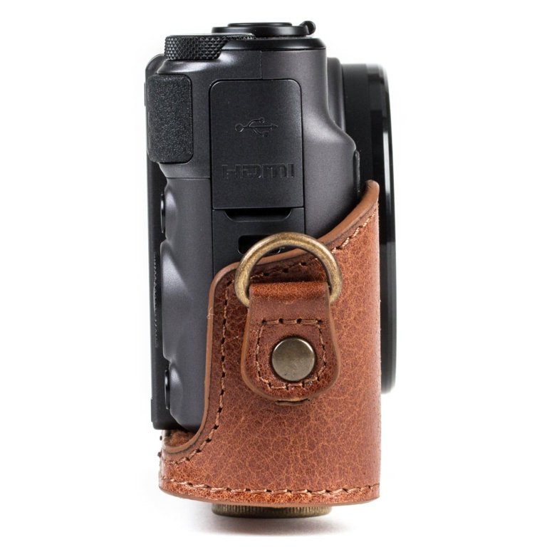 MegaGear MG1174 Cameratas Van PU-leer – Donkerbruin, Past Op Canon PowerShot SX740 HS En SX730 HS