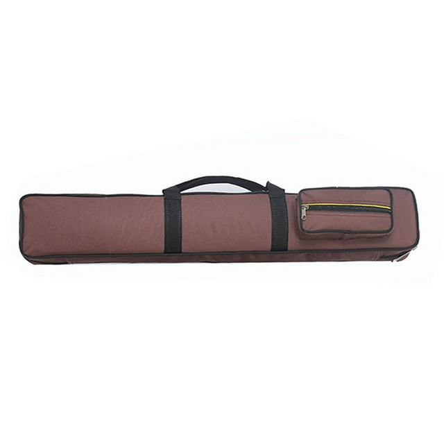 Ruiboury Billiards Pool Cue Case Dustproof Compact black Carrier Stick Billiard Storage Bag brown 75x14x7cm