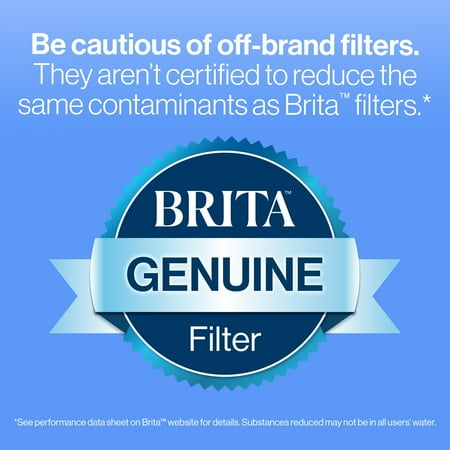 Brita Standard Pitcher and Dispenser Replacement Water Filters, White, 4 count