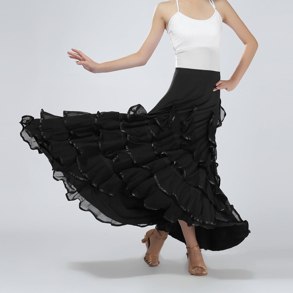 Waltz Flamenco Dress Modern Latin Cha Women Dancewear Black - Walmart.ca Waltz Flamenco Dress Modern Latin Cha Women Dancewear Black - Walmart.ca