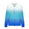 thumbnail image 5 of Mceream Women's Ribbed Knit Shacket Button Down Gradient Jackets Long Sleeve Sweater Shirts Fall Winter Trendy Cardigans Plus Size Winter Warm Outwear Chaqueta De Invierno Para Mujer Sky Blue S, 5 of 5