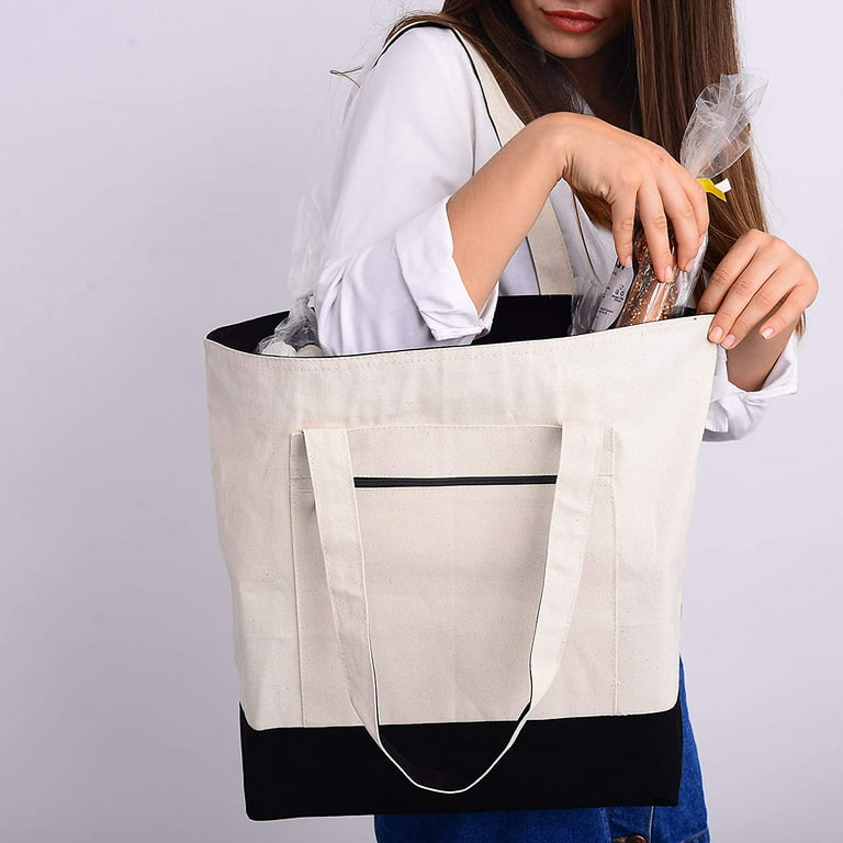 Heavy Canvas Extra Large Tote Bag (6, Black)
