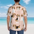 thumbnail image 3 of Lsque Beagle Dog On Brown pattern Hawaiian Shirt for Men, Unisex Summer Beach Casual Short Sleeve Button Down Shirts-Medium, 3 of 9